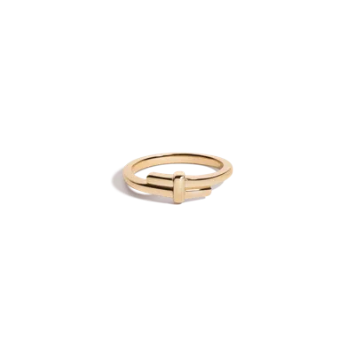 Aurate New York Crossover Ring In Gold