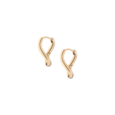 Aurate New York Curve Hoop Earrings In Gold