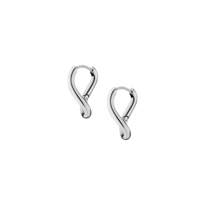 Aurate New York Curve Hoop Earrings In Metallic