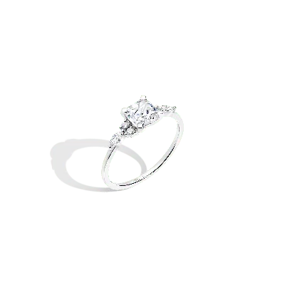 Aurate New York Cushion Cut Floral Diamond Ring In Rose