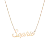 Aurate New York Custom Script Name Necklace In Brown