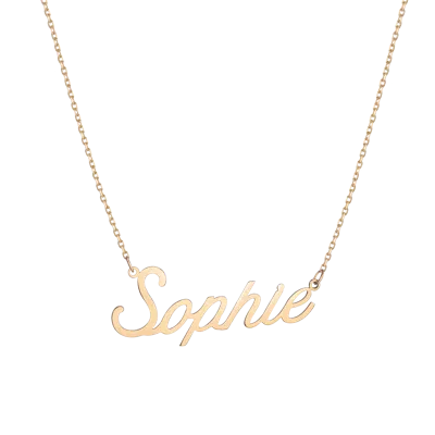 Aurate New York Custom Script Name Necklace In Brown