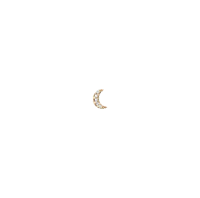 Aurate New York Diamond Moon Stud Earring In White