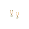 Aurate New York Diamond Pearl Huggie Earrings In Yellow