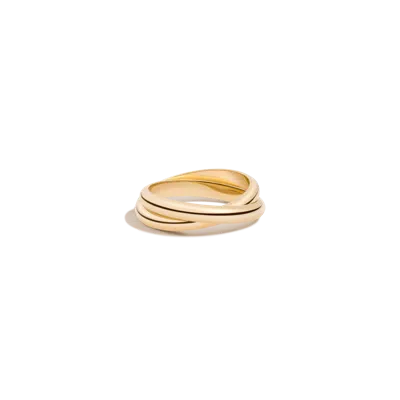 Aurate New York Double Interlocking Ring In Rose