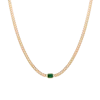 AURATE NEW YORK AURATE NEW YORK EMERALD CURB CHAIN NECKLACE