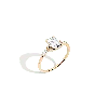 Aurate New York Emerald-cut Floral Diamond Ring In Yellow