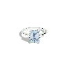 Aurate New York Emerald Gemstone Cocktail Ring - Aquamarine In Yellow