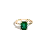 Aurate New York Emerald Gemstone Cocktail Ring - Green Emerald In Rose