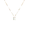 Aurate New York Emerald Gemstone Solitaire Necklace In Yellow