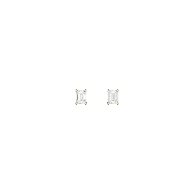 Aurate New York Emerald Lab Grown Diamond Studs In Yellow