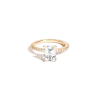 Aurate New York Emerald Lab Grown White Sapphire Solitaire Pavé Ring In Yellow