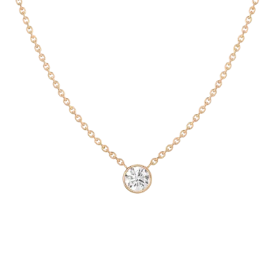Aurate New York Extra Large Lab Grown Diamond Bezel Necklace In Yellow