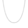 Aurate New York Floating Lab Grown White Sapphire Tennis Necklace In White