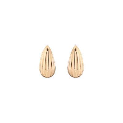 Aurate New York Fluted Teardrop Earrings