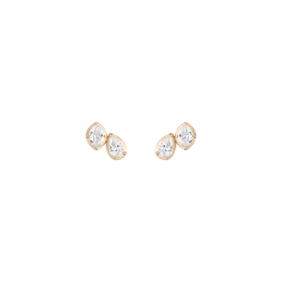 Aurate New York Georgian Toi Et Moi Stud Earrings In Gold