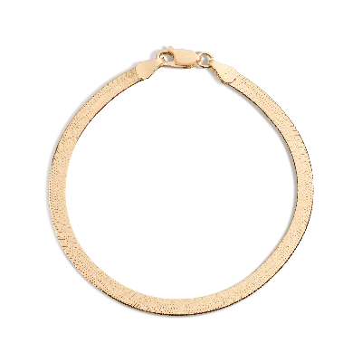 Aurate New York Gold Herringbone Chain Bracelet In Yellow