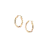 Aurate New York Gold Hoop Earrings - 3mm (25mm) In White