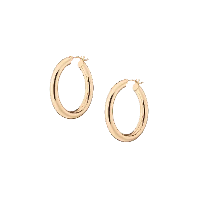 Aurate New York Gold Hoop Earrings - 4mm (30mm) In Yellow