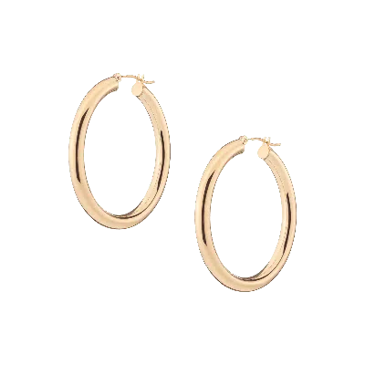 Aurate New York Gold Hoop Earrings - 4mm (40mm) In Yellow