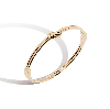 Aurate New York Gold Knot Hinged Bracelet In White