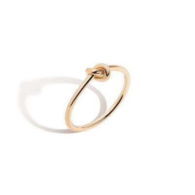 Aurate New York Gold Knot Ring In Rose