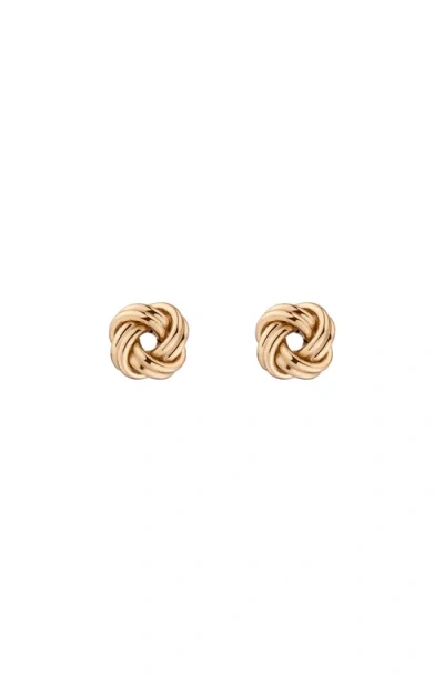 Aurate New York Gold Knot Stud Earrings