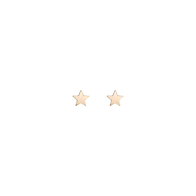 Aurate New York Gold Nova Star Stud Earrings - Flat Back In Yellow
