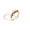 Aurate New York Gold Ridged Arch Ring (solid) In Yellow