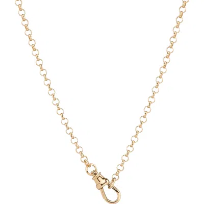 Aurate New York Gold Rolo Chain Necklace In White