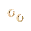 Aurate New York Gold Smooth Arch Hoops Medium In White
