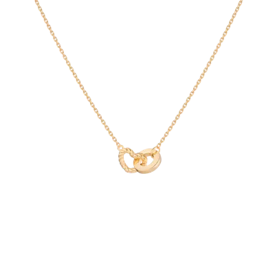 Aurate New York Heart Connection Necklace In Yellow