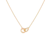 Aurate New York Heart Twist Connection Necklace In White