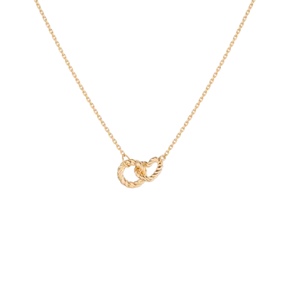 Aurate New York Heart Twist Connection Necklace In White