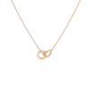Aurate New York Heart Twist Connection Necklace In Yellow