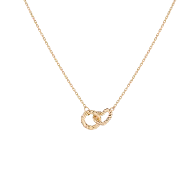 Aurate New York Heart Twist Connection Necklace In Yellow