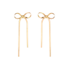 Aurate New York Herringbone Bow Earrings In Yellow