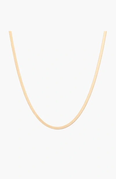 Aurate New York Herringbone Chain Necklace In Transparent
