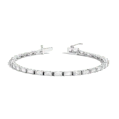 Aurate New York Horizontal Baguette Diamond Tennis Bracelet - 5ct In Yellow