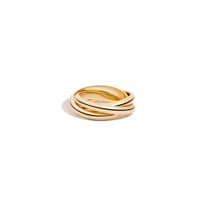 Aurate New York Interlocking Ring In Rose