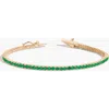 Aurate New York Lab Grown 6ct Emerald Tennis Bracelet In Green