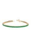 Aurate New York Lab Grown 6ct Emerald Tennis Bracelet In Green