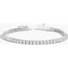 Aurate New York Lab Grown 6ct White Sapphire Tennis Bracelet In Metallic