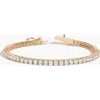 Aurate New York Lab Grown 6ct White Sapphire Tennis Bracelet In Gold