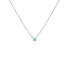 Aurate New York Lab Grown Blue Diamond Solitaire Necklace In Yellow
