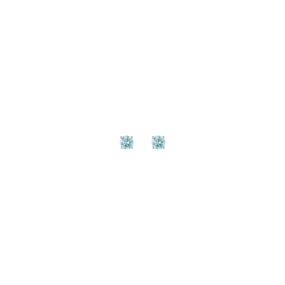 Aurate New York Lab Grown Blue Diamond Solitaire Stud Earrings In Yellow