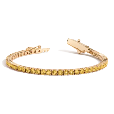 Aurate New York Lab Grown Citrine Tennis Bracelet In Yellow