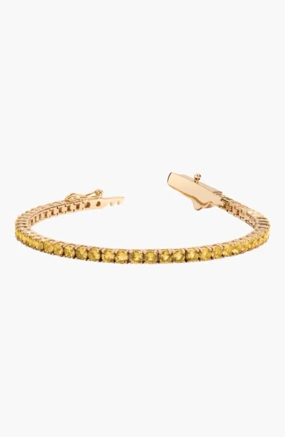 Aurate New York Lab Grown Citrine Tennis Bracelet In Gold