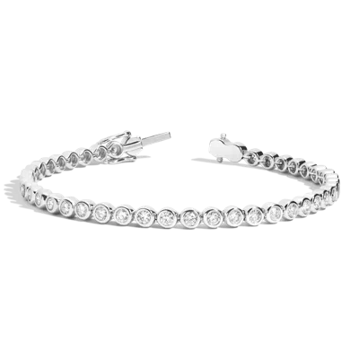 Aurate New York Lab Grown Diamond Bezel Tennis Bracelet In Rose