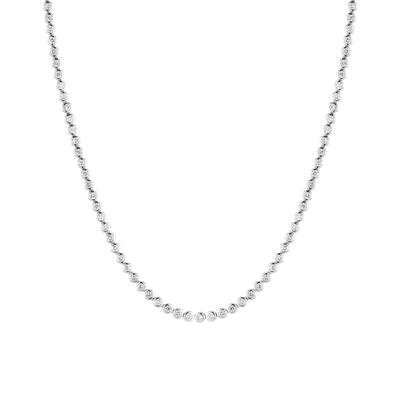 Aurate New York Lab Grown Diamond Bezel Tennis Necklace In White